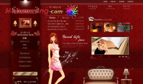 韩国美容SPA会所网页模板