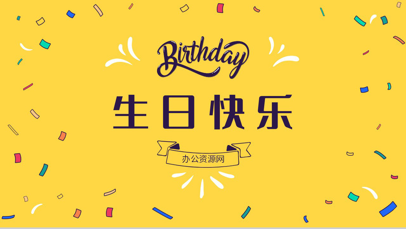 儿童生日聚会公司员工生日会电子相册庆祝活动策划PPT模板