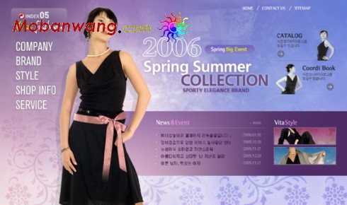春夏服装展示网页模板