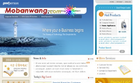 企业管理公司网页模板