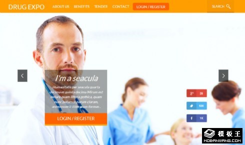 医药博览会响应式网页模板