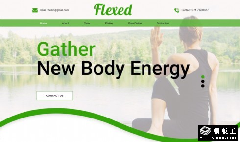 身体新能量瑜伽网页模板