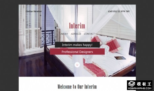 简约信息图文介绍响应式网页模板