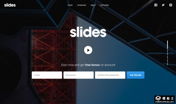 商务幻灯片单页面模板系列1