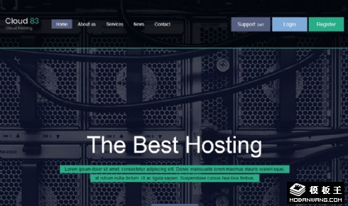 云主机服务介绍响应式网站模板