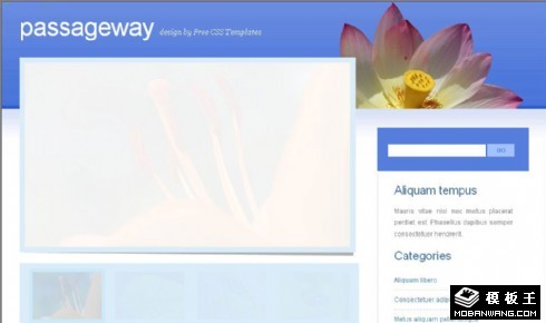 蓝色荷花BLOG网页模板