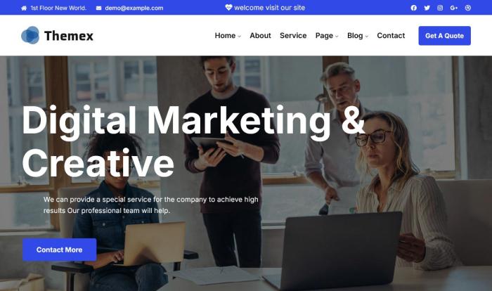 创意数字多媒体营销公司网站模板