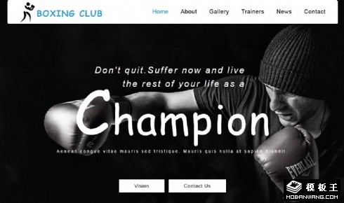 拳击赛事比赛响应式网页模板