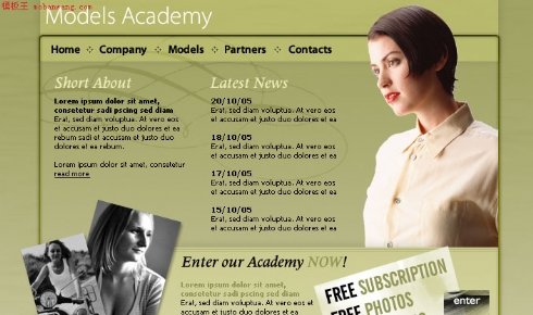 庆国庆_欧美女性模特学艺模板