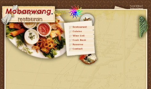 欧洲美食餐饮网站模板