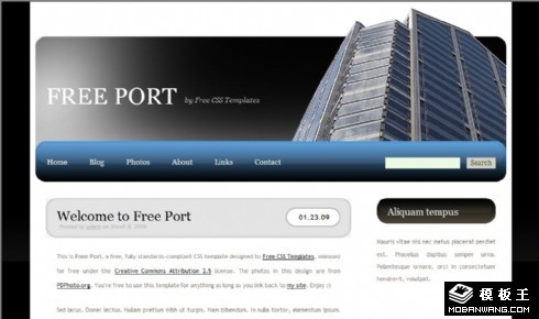 自由贸易信息日志网页模板