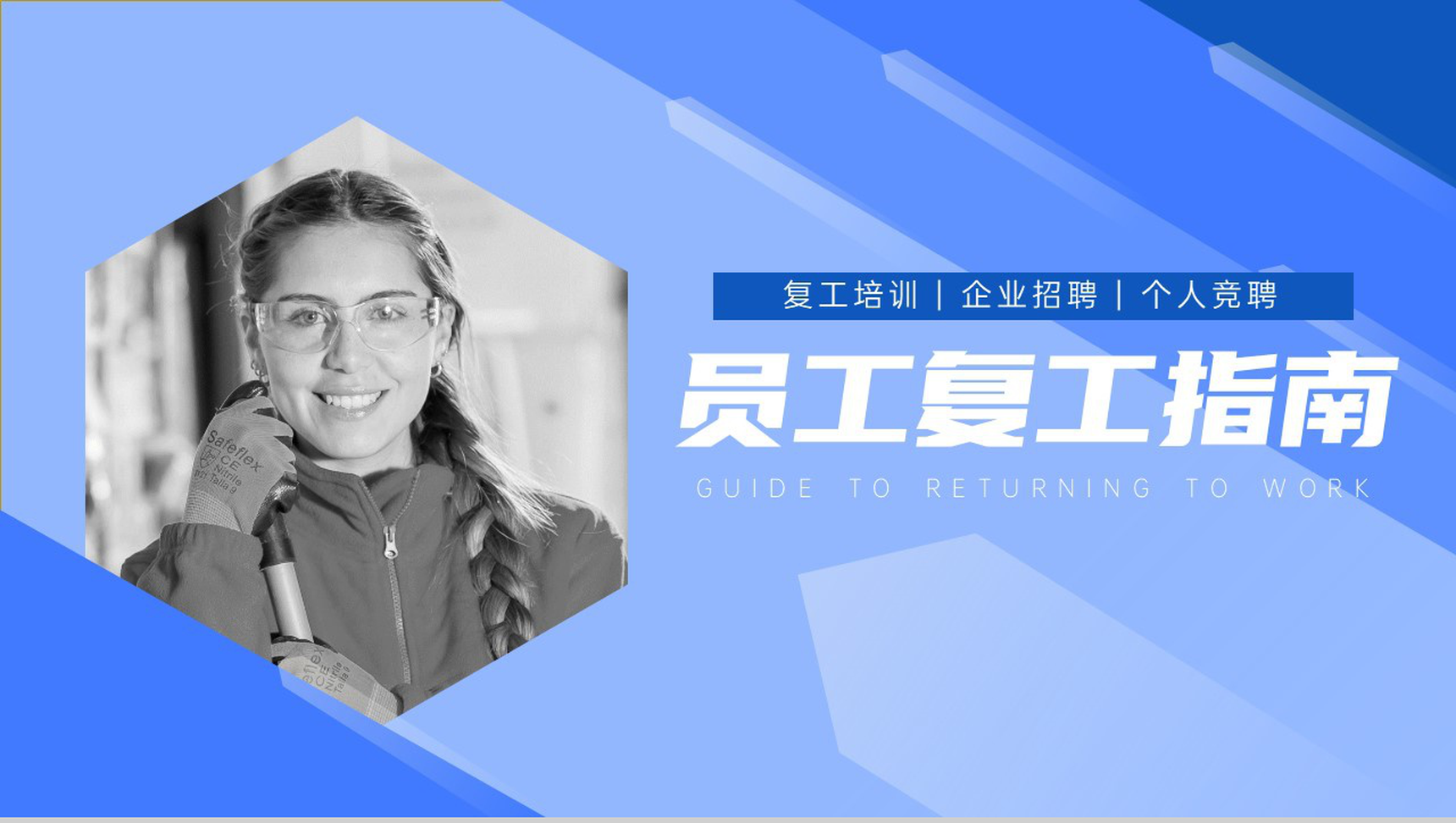 紫色大气员工复工指南PPT模板