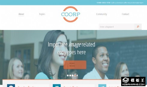 蓝色公司动态展示网页模板