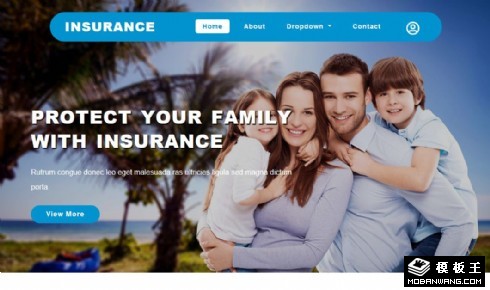 保险集团公司响应式网页模板