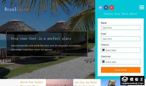 高级定制旅行响应式网站模板