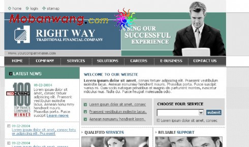 传统金融企业网页模板