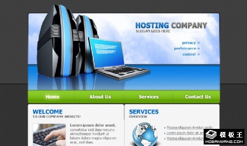 双排主机信息网页模板