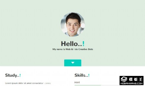 我的技能个人简历网页模板