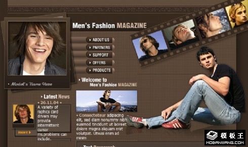 时尚风格小子网页模板