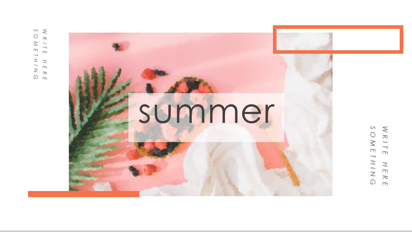 粉色动态夏天工作汇报PPT模板