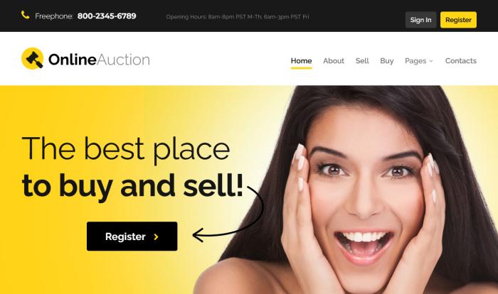 精品在线拍卖电商网站模板