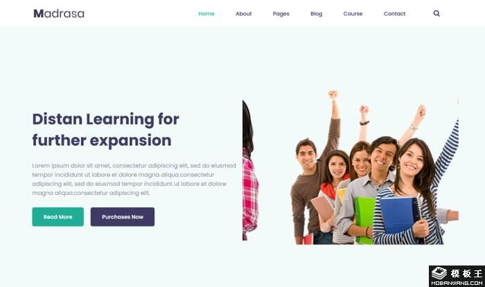远程教育在线课程服务网站模板