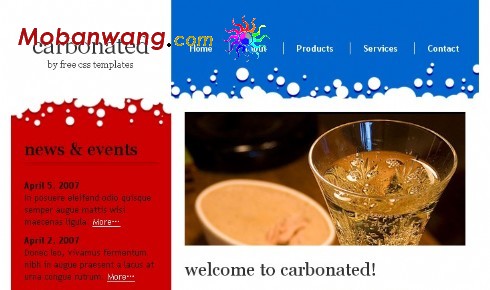 碳酸饮料主题网页模板