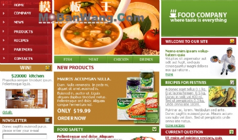 欧美美食烹饪模板