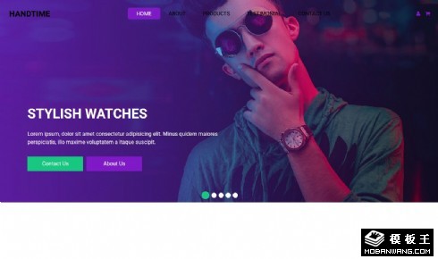 时尚手表品牌商城响应式网页模板