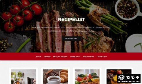 食谱列表展示响应式网页模板