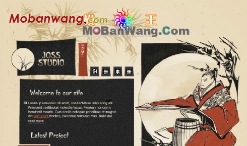 古典艺术设计网页模板