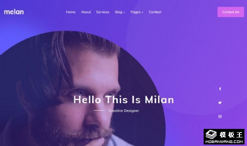 关于我个人展示响应式网页模板