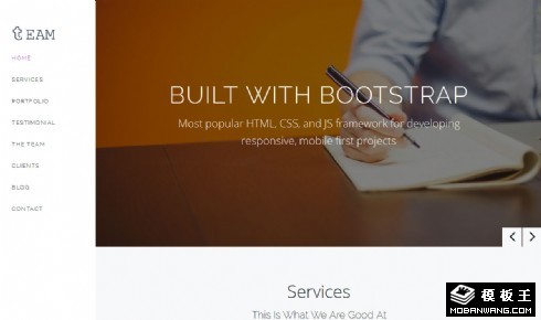 团队精英日志动态响应式网页模板