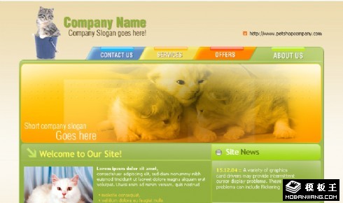 最爱宠物猫网页模板