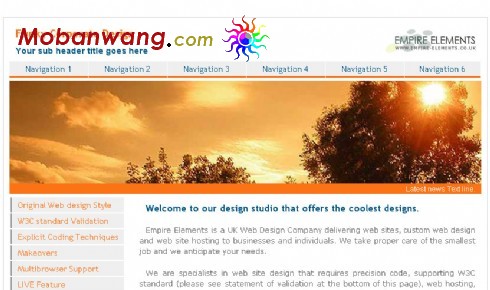 烈日主题企业网站模板