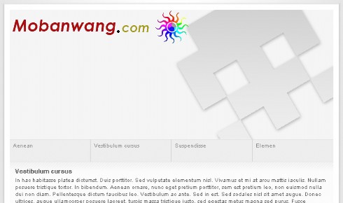 灰色简单像素网页模板