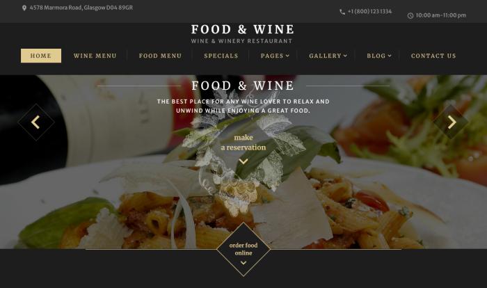 高端餐饮品牌官网模板