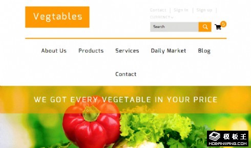 果蔬农产品介绍响应式网页模板