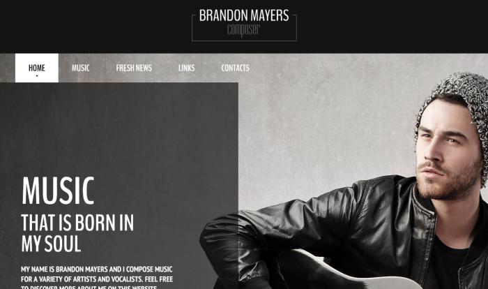 音乐艺术家官网模板