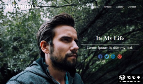 个人形象作品展示响应式网页模板