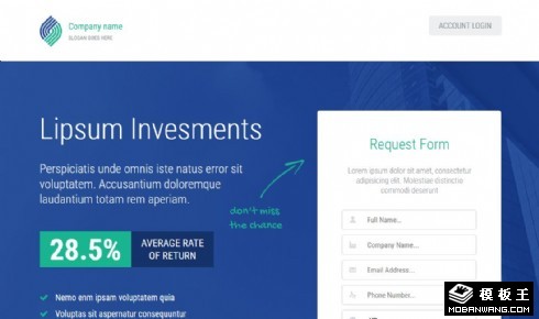 商务投资公司响应式网页模板