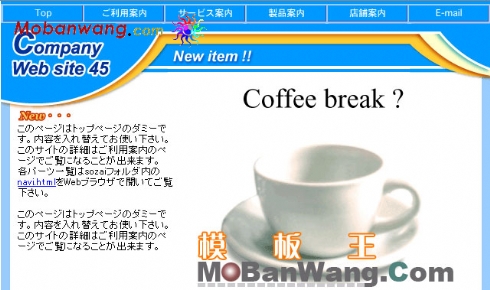 日本旅游休闲公司网站模板