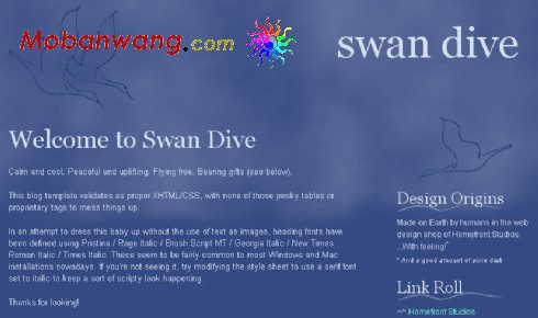 燕式跳水BLOG网页模板