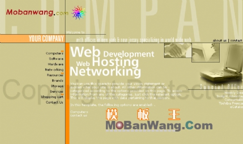 欧美电脑硬件生产公司网站模板