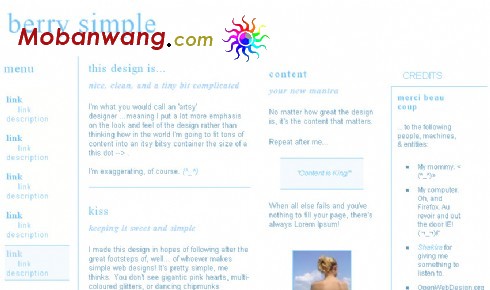 浆果蓝色网页模板