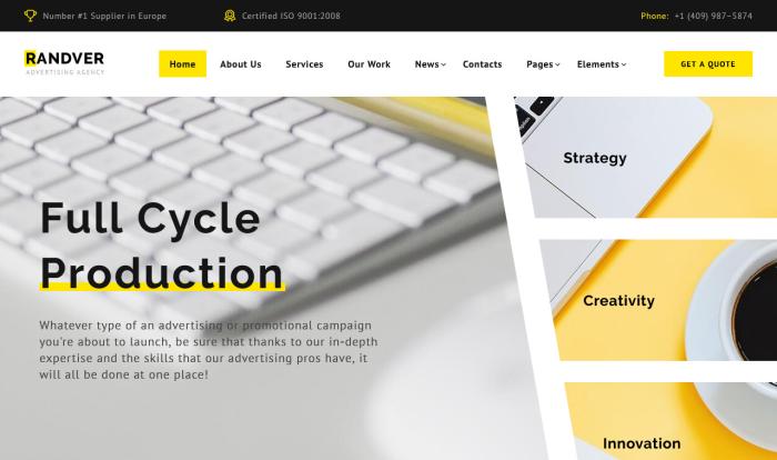 创意领航广告策划公司网站模板