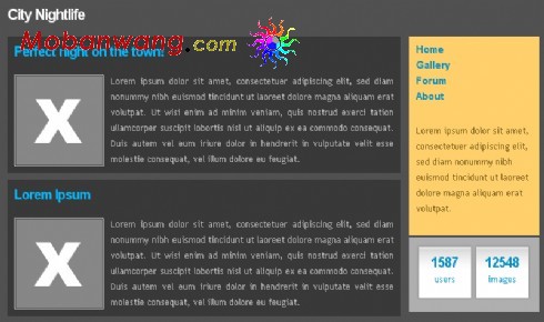 灰色信息网页模板