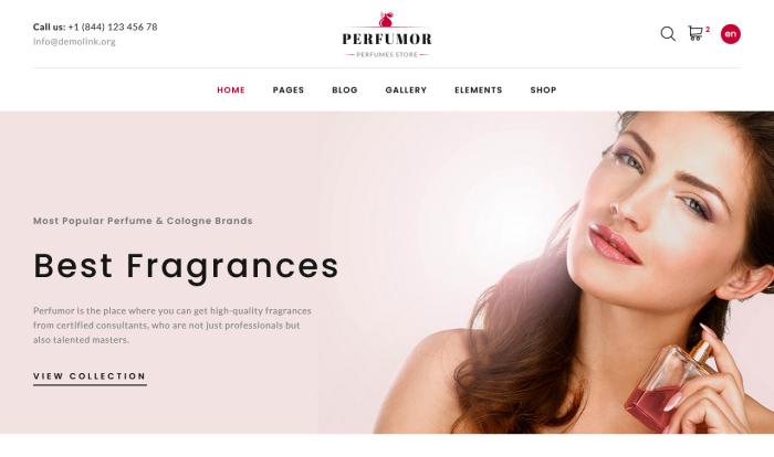 优雅品质香水电商网站模板