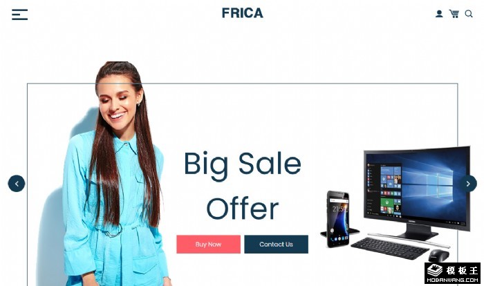 在线商业购物商城网页模板