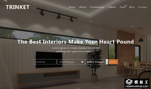 创意室内装饰响应式网页模板